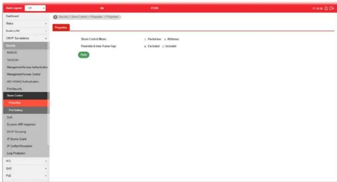 Draytek VigorSwitch P2500 - N-7-1 Properties - 1