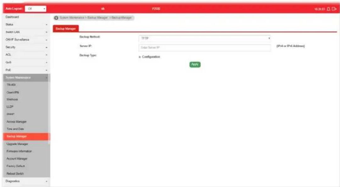 Draytek VigorSwitch P2500 - VIII-8 Backup Manager - 1