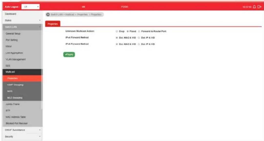 Draytek VigorSwitch P2500 - II-7-1 Properties - 1