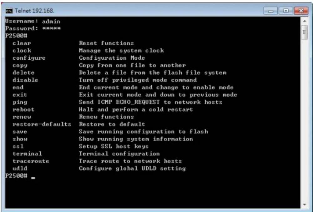 Draytek VigorSwitch P2500 - XI-2 Available Commands - 1