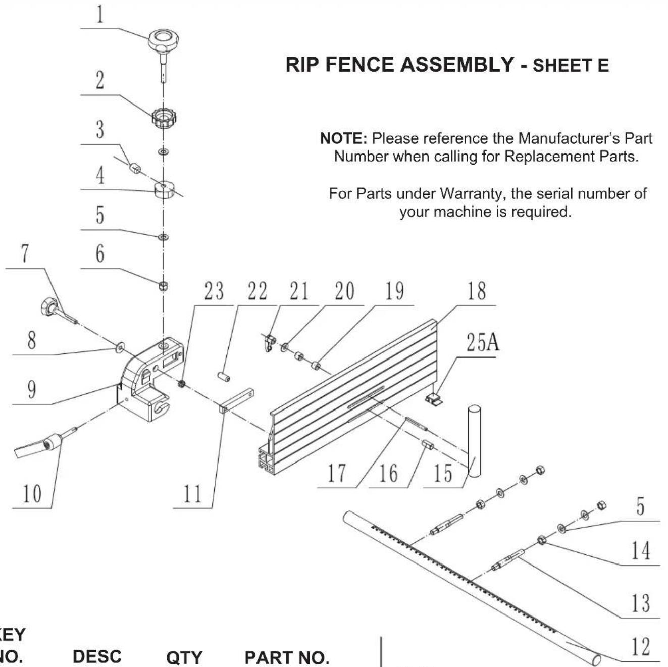 RIKON 10-342EVS - PARTS DIAGRAM &amp; PARTS LIST - 1