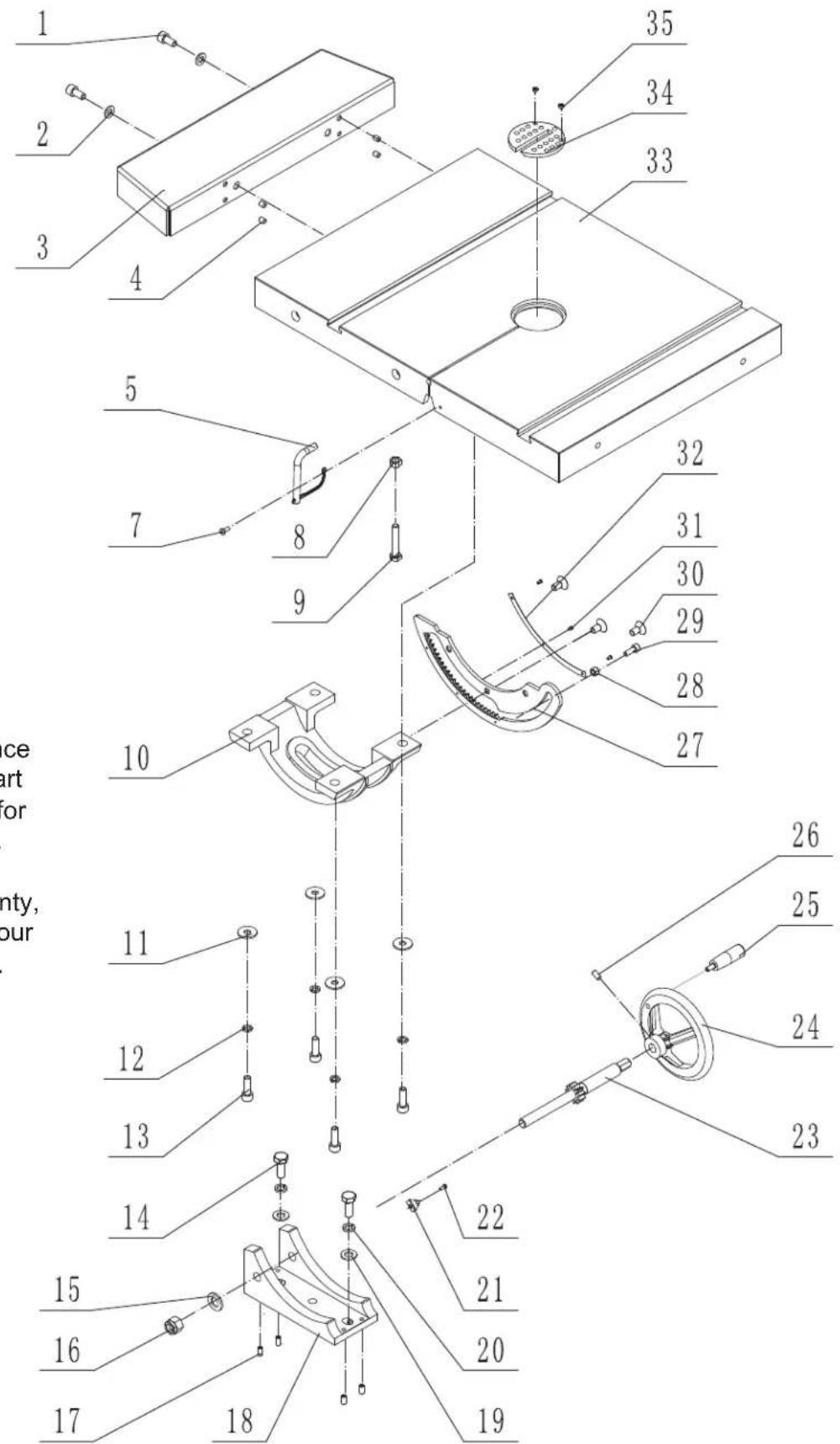 RIKON 10-342EVS - PARTS DIAGRAM - 1