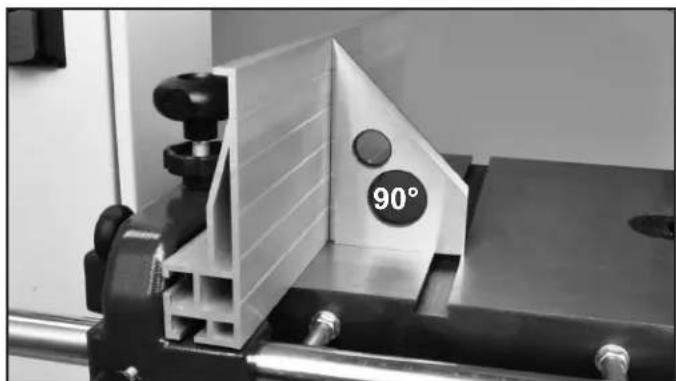 RIKON 10-342EVS - ADJUSTING THE FENCE 90° TO THE TABLE - 3