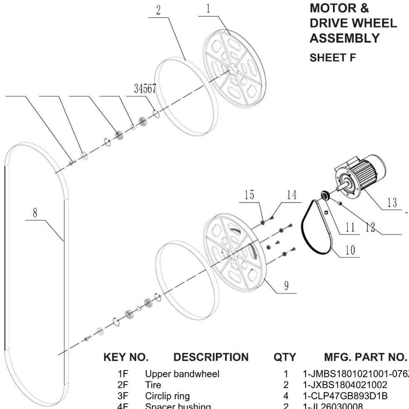 RIKON 10-342EVS - PARTS DIAGRAM &amp; PARTS LIST - 1