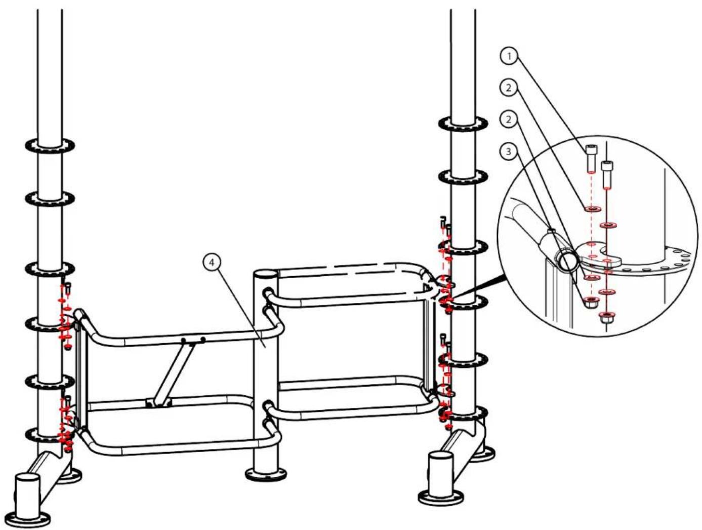 True XFT-400 - Step 16C (Bosu Ball and Roller Rack): - 1