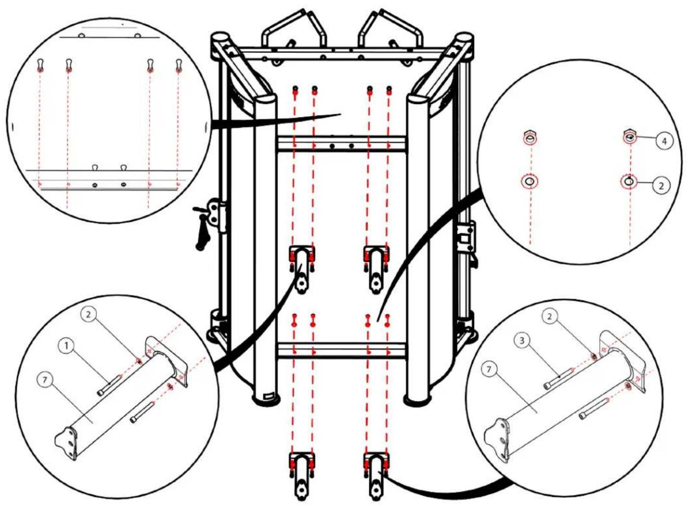 True XFT-400 - OPTIONAL ASSEMBLY STEPS: - 1
