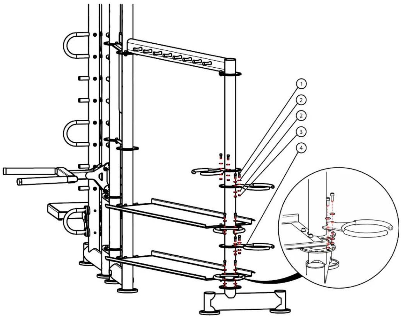 True XFT-400 - OPTIONAL ASSEMBLY STEPS: - 1