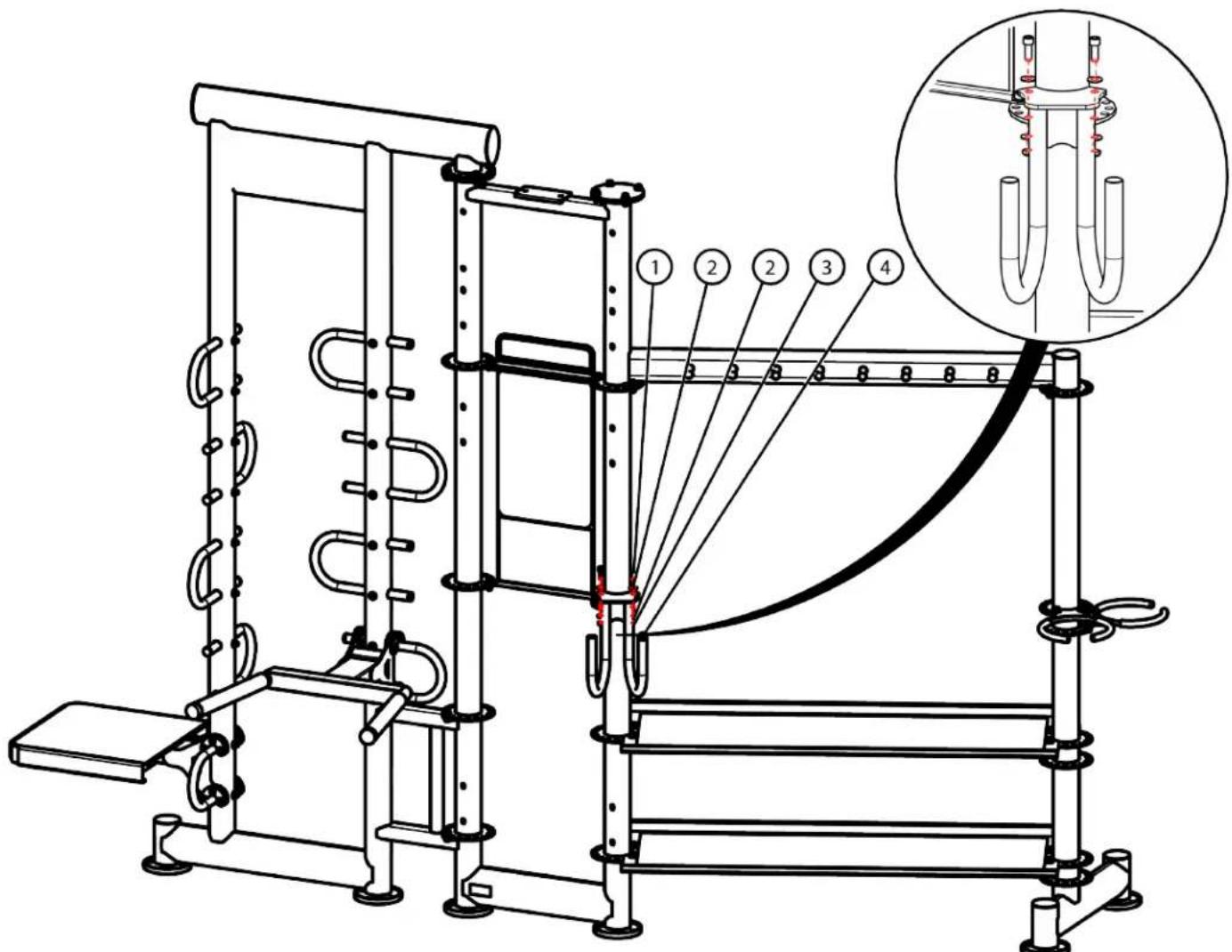 True XFT-400 - Step 20 (Battle Rope Hanger): - 1