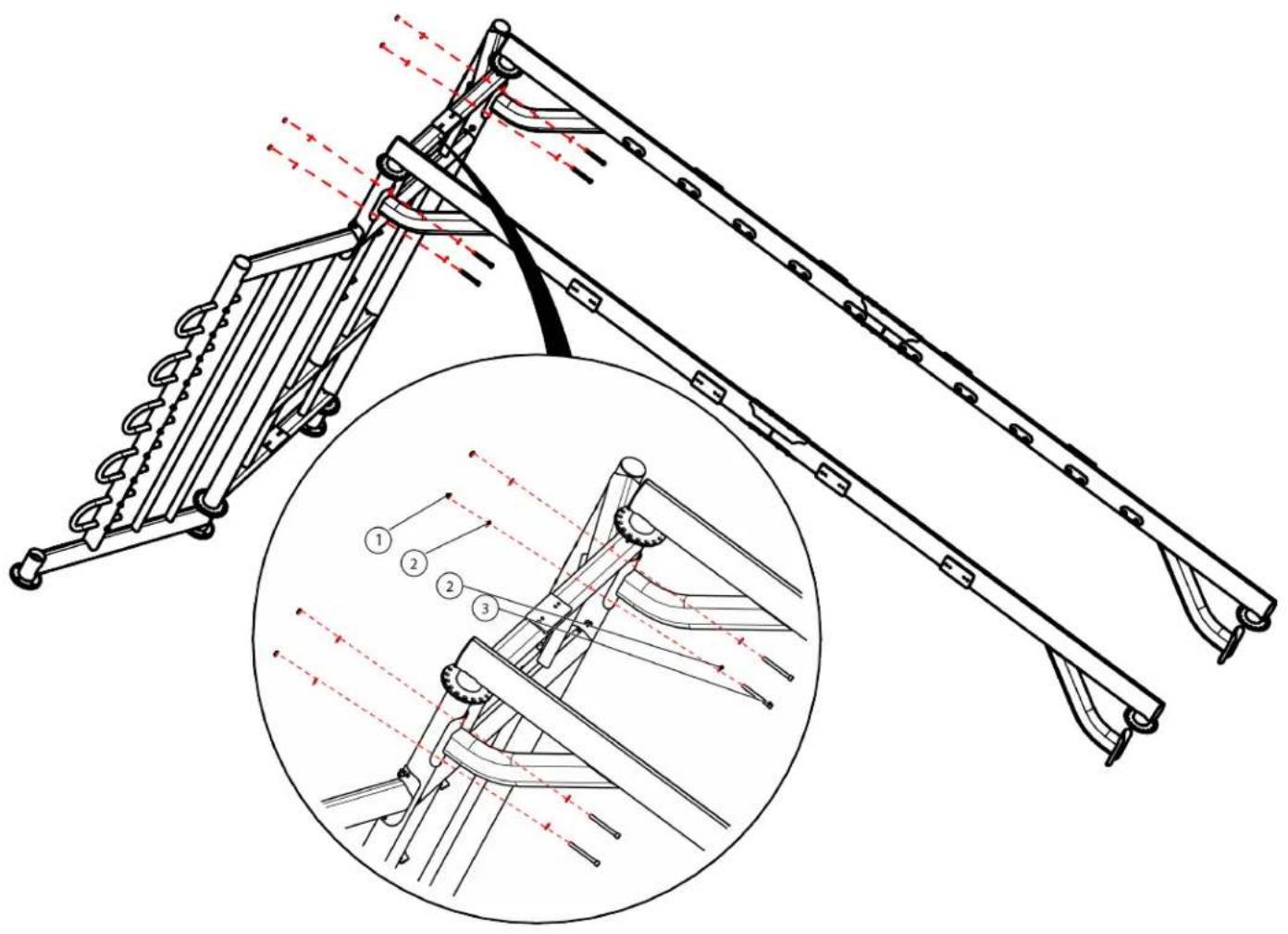 True XFT-400 - Step 3A (Monkey Bar Assembly): - 1