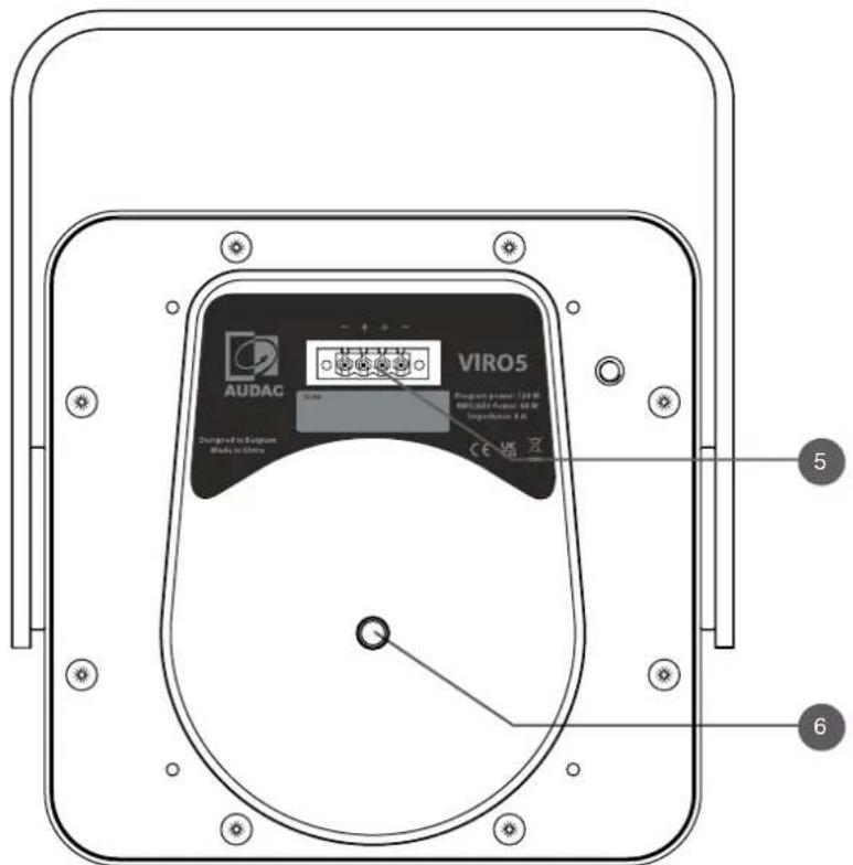 Audac VIRO5 - 4) Water drainage holes - 1