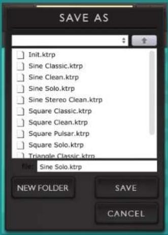 Kuassa Efektor TR3604 Tremolo - Preset Management - 1