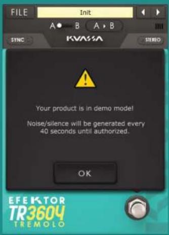 Kuassa Efektor TR3604 Tremolo - Authorization - 1