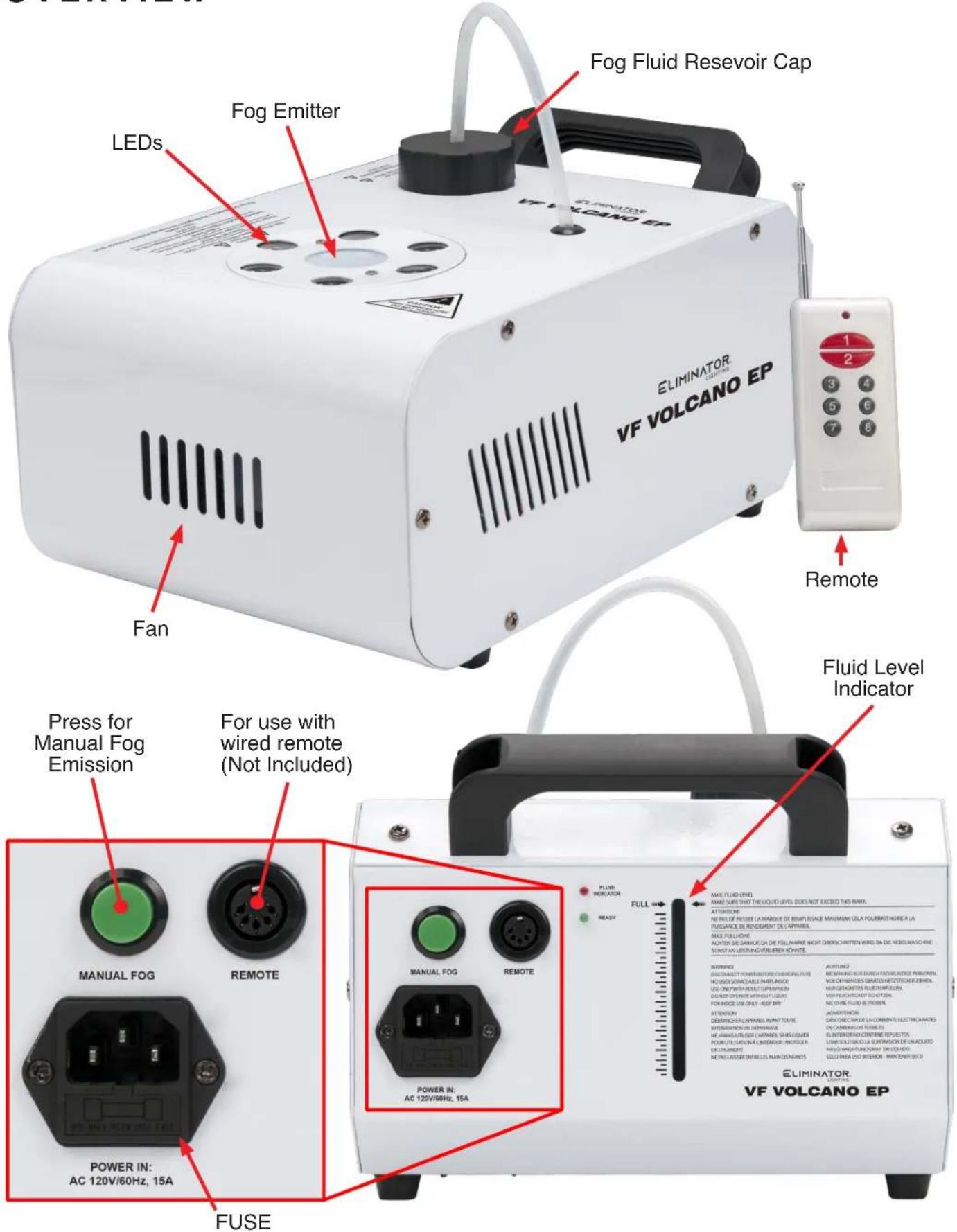 Eliminator Lighting VF Volcano EP - For Your Own Personal Safety, Please Read and Understand This Manual Completely Before You Attempt To Install Or Operate This Unit! - 1