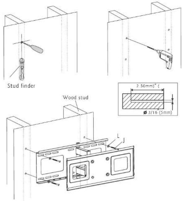 Pyle PSW770 - Part IIa-Wood Stud Mounting - 1