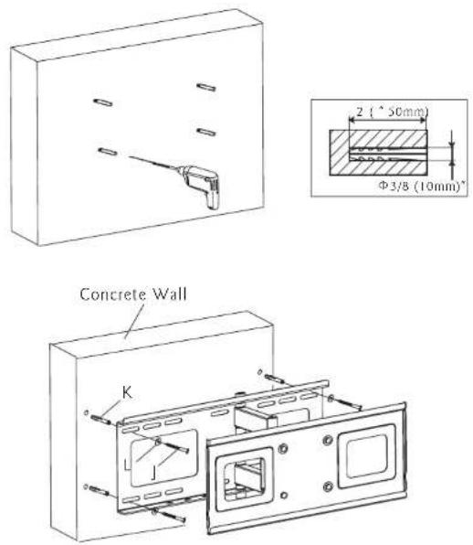 Pyle PSW770 - Part IIb-Concrete Wall-Mounting - 1