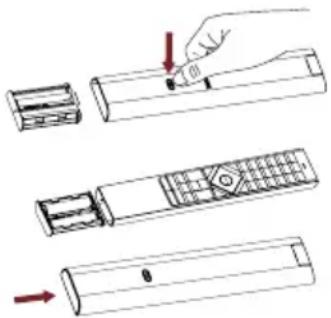 HISENSE 75U90G - Installing Batteries in the Remote Control - 1