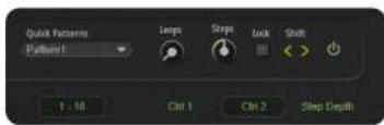 Quick Patterns Patterns1 Lamps Steps Lock Shift 1 - 10 Ctrl 1 Ctrl 2 Step Depth