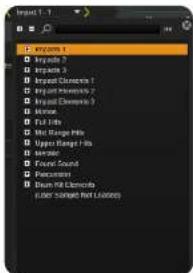 Impact 1.1 Impact 1 Impact 2 Impact 3 Impact Components 1 Impact Components 2 Impact Components 3 Impact Impact Info Mid Range Info Upper Range Info Impact Sound Sound Parameters Down Kit Elements user-Connected Next Locations