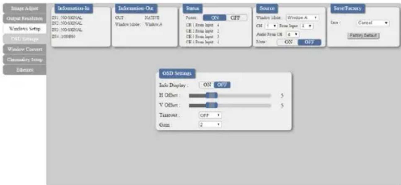 StarTech.com STVS424HDPIP - OSD Settings - 1