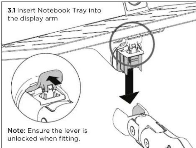 Atdec AWMS-NDB - Mount Notebook Tray onto arm - 1