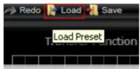 Redo Load Save Load Preset Transfer Function