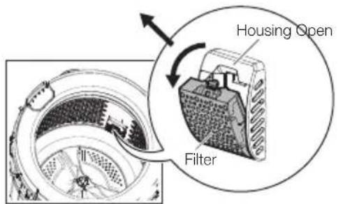 Simpson SWT8542A - HOW TO CLEAN THE LINT FILTER - 1