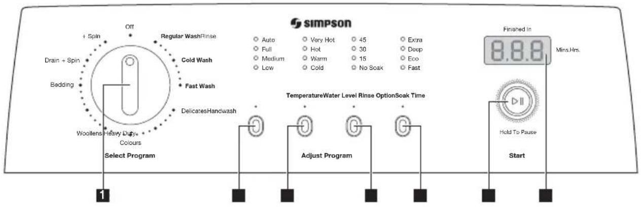 Simpson SWT8542A - CONTROL PANEL - 1