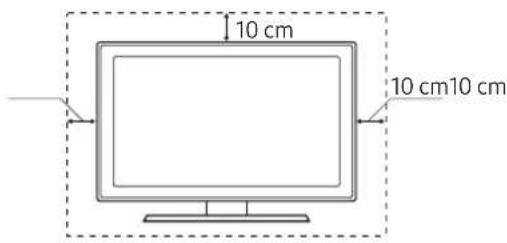 SAMSUNG UN40MU6100P - Ventilación adecuada del televisor - 1
