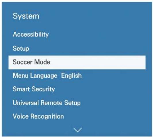 SAMSUNG UN55JU6700H - Activating Soccer Mode - 1