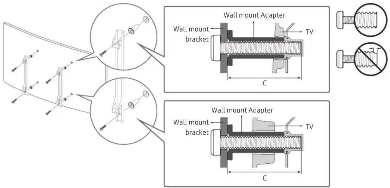 SAMSUNG UN65NU7500P - Mounting the TV on a wall - 2