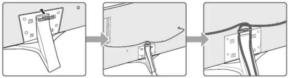 SAMSUNG UN49MU6400P - Arranging the cables with the cable guide - 1