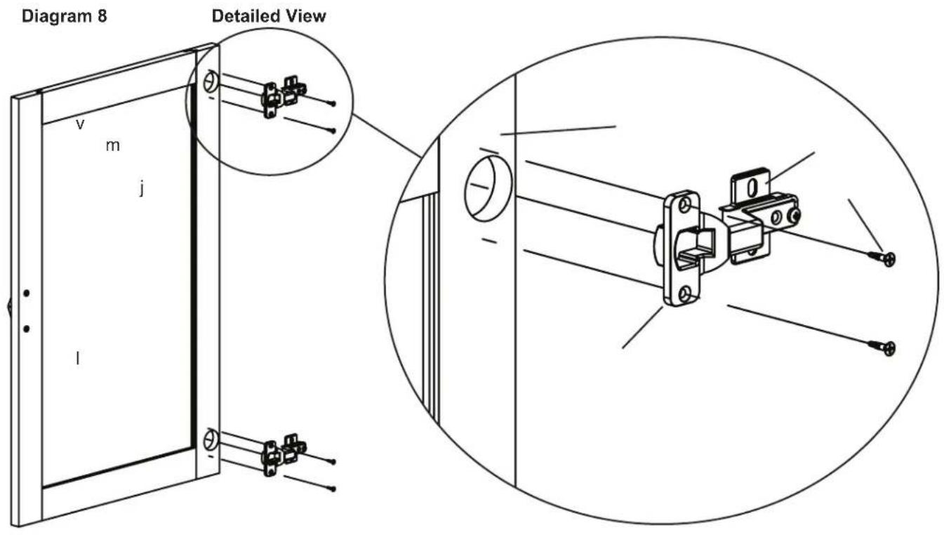 SANUS WFA37 - Step 8: Add Hinge Assembly to Door - 1