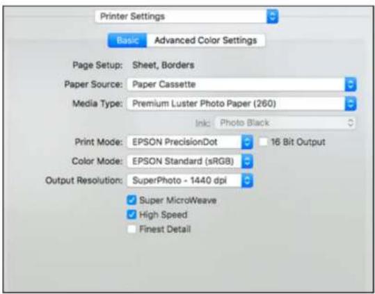 EPSON SureColor P50000Ce Plus - SelectingBasicPrintSettings-Mac - 3