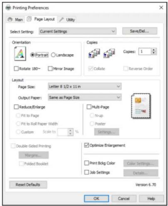 EPSON SureColor P50000Ce Plus - SelectingPrintLayoutOptions-Windows - 1