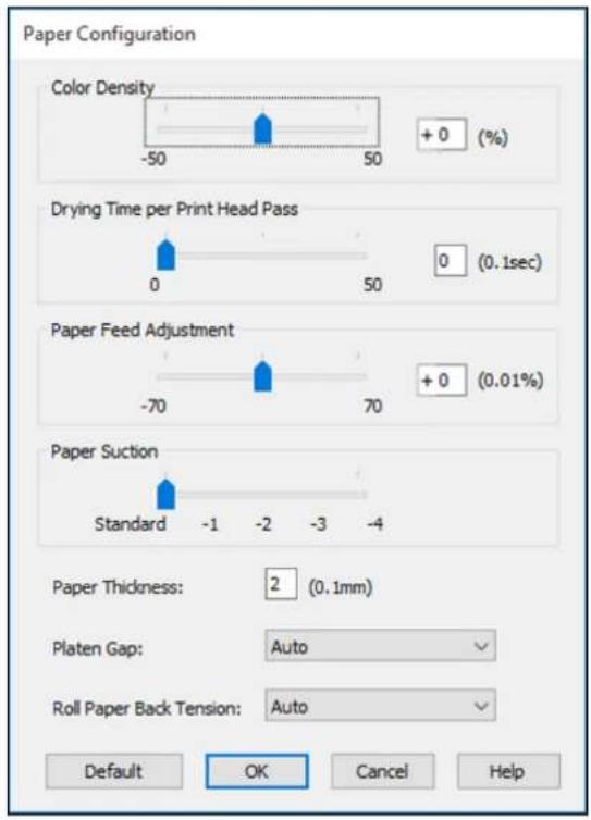 EPSON SureColor P50000Ce Plus - PaperConfigurationOptions-Windows - 1