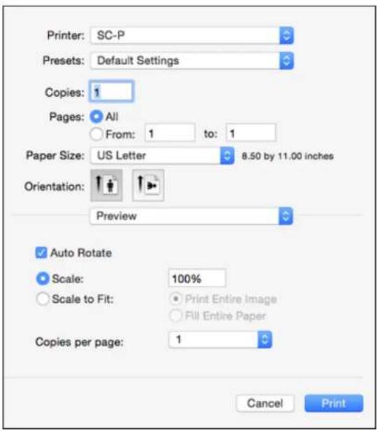 EPSON SureColor P50000Ce Plus - SelectingBasicPrintSettings-Mac - 2