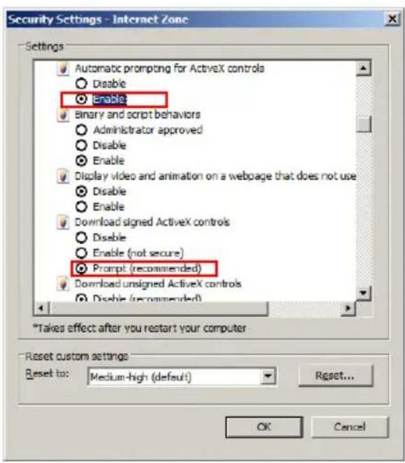 i3International Ax68R - Adjust Internet Security Settings - 2