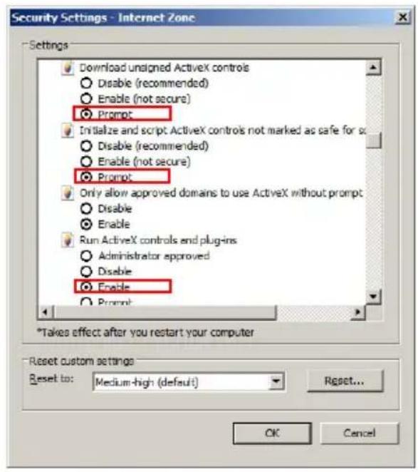 i3International Ax68R - Adjust Internet Security Settings - 3