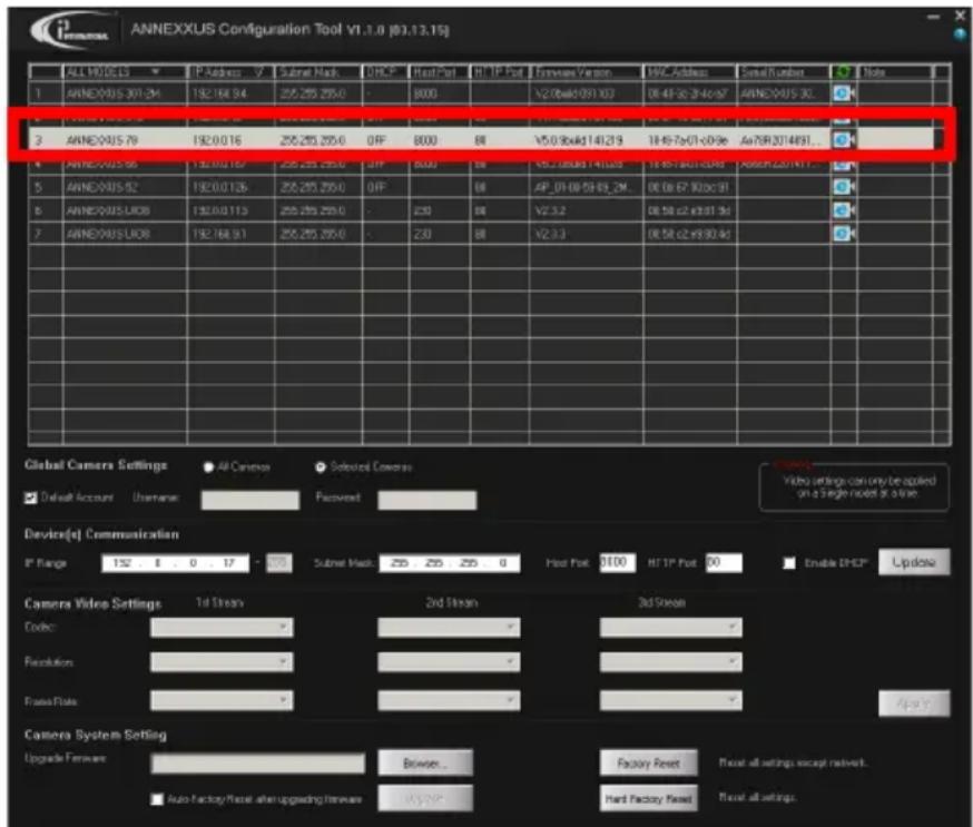 i3International Ax68R - Assigning New IP Address to Ax68R/78R with Annexus Configuration Tool. - 1