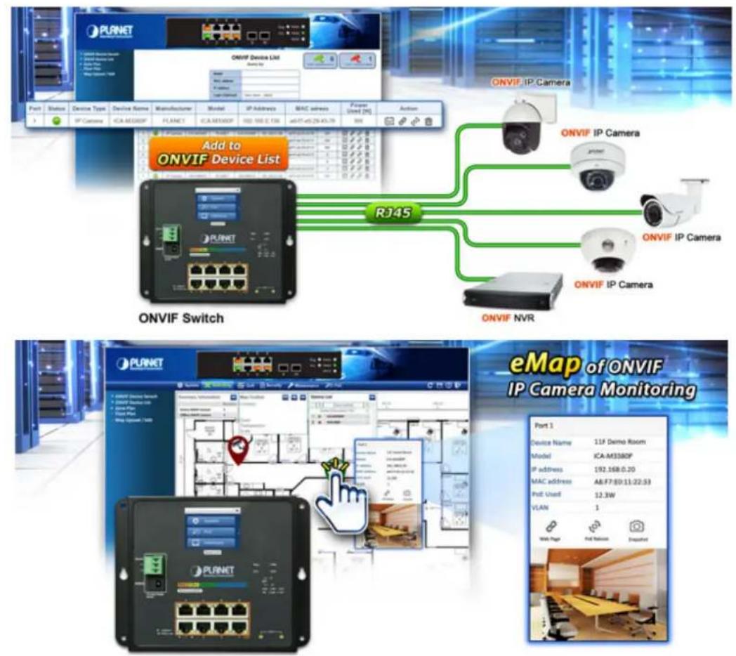 Planet WGS-5225-8T2SV - Convenient and Smart ONVIF Devices with Detection Feature (WGS-5225-8P2S/8P2SV only) - 1