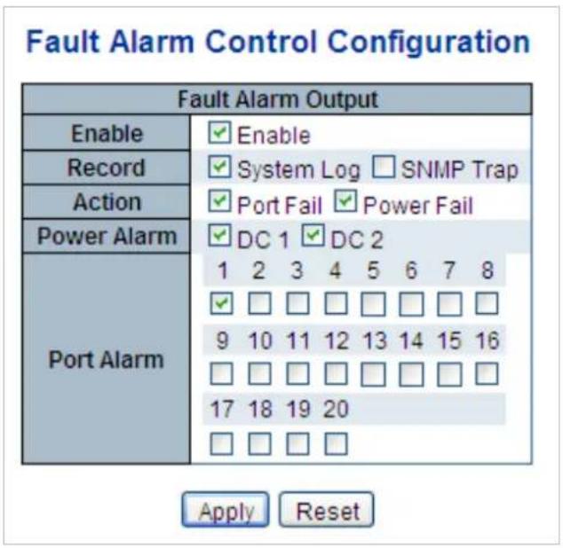 Planet WGS-5225-8T2SV - Fault Alarm - 1