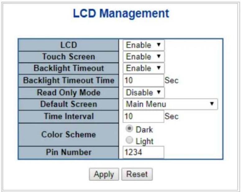 Planet WGS-5225-8T2SV - LCD Management - 1