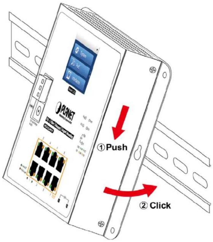 Planet WGS-5225-8T2SV - DIN-rail Installation - 2