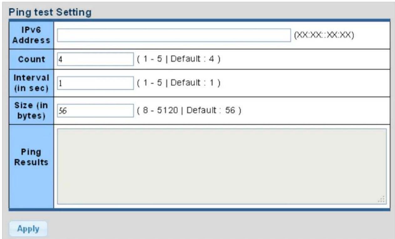 Planet LRP-822CS - IPv6 Ping Test - 1