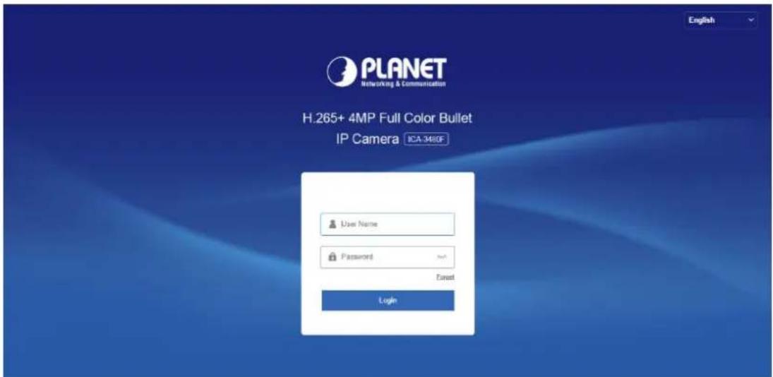 Planet ICA-4480F - Login - 1