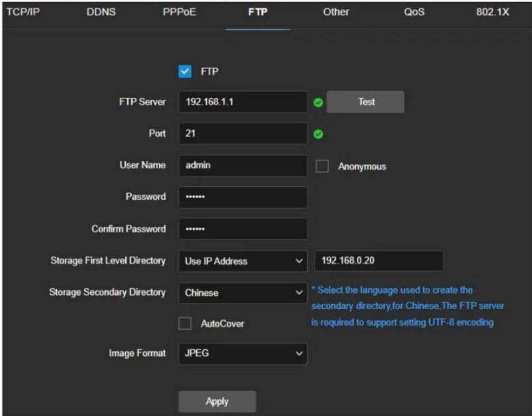 Planet ICA-4480F - The steps to configure FTP are as follows: - 1