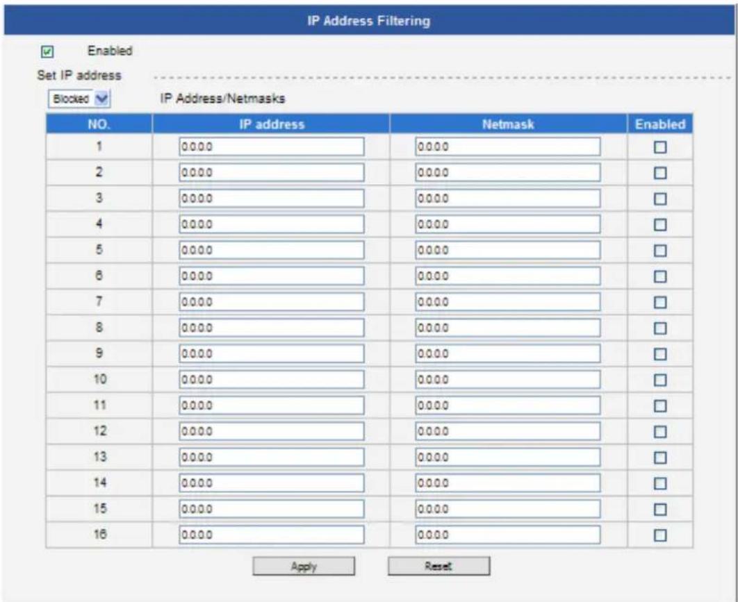 Planet ICA-E6260 - IP Address Filtering - 2
