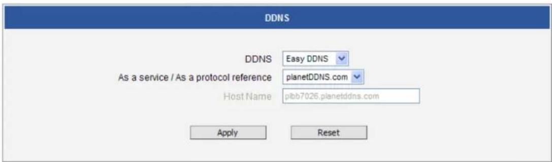 Planet ICA-E6260 - DDNS - 3