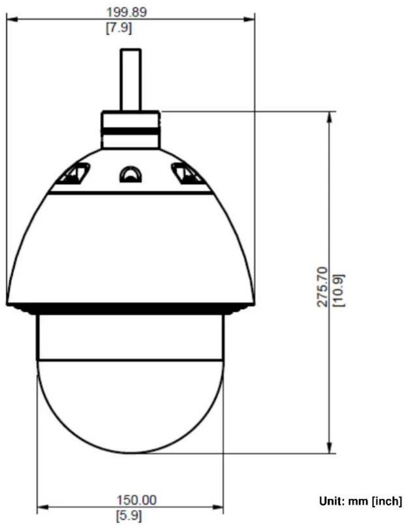 Planet ICA-E6260 - Appendix B. The Dimensional Diagram of the Camera - 1