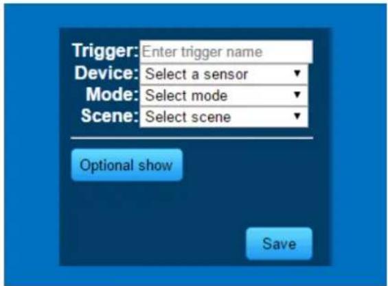 Planet HZS-100 - Step 4. Create trigger via web. - 1